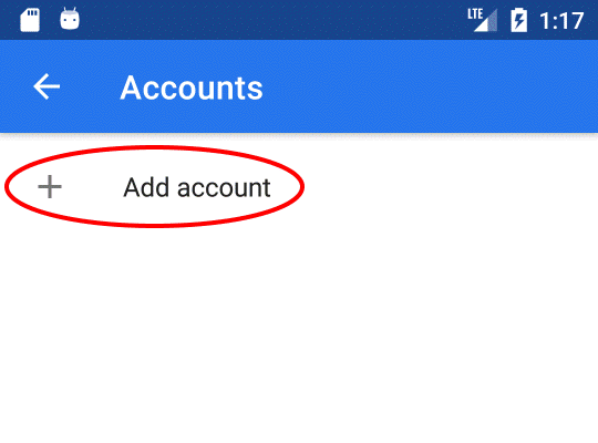 OneCalendar Android select add account