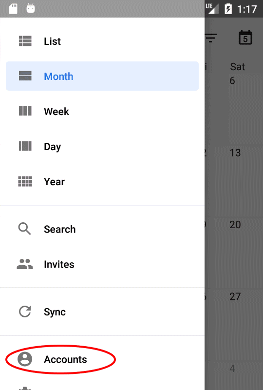 Add Google calendar on Android