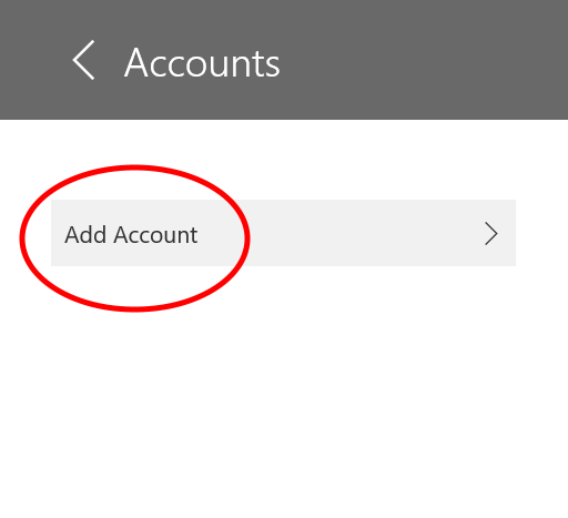 OneCalendar Windows select add account