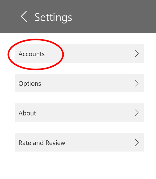 OneCalendar Windows select accounts